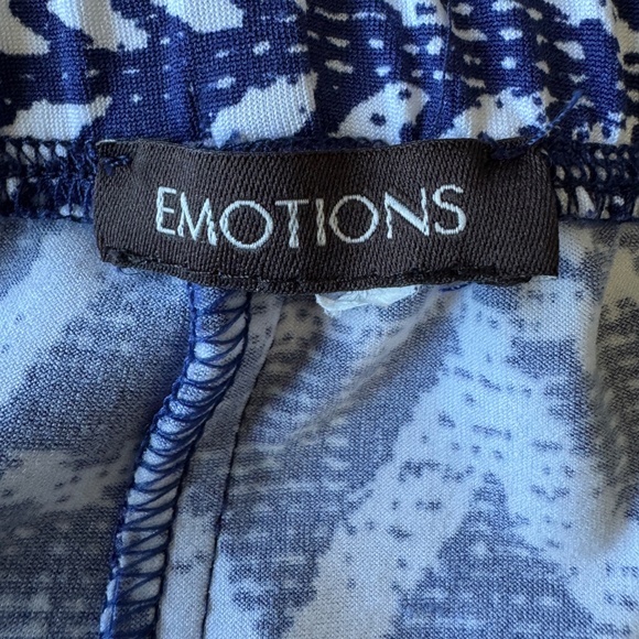 Women's‎ Aztec Pull On Lightweight Wide Leg Palazzo Pants Blue/White Festival - Picture 5 of 11